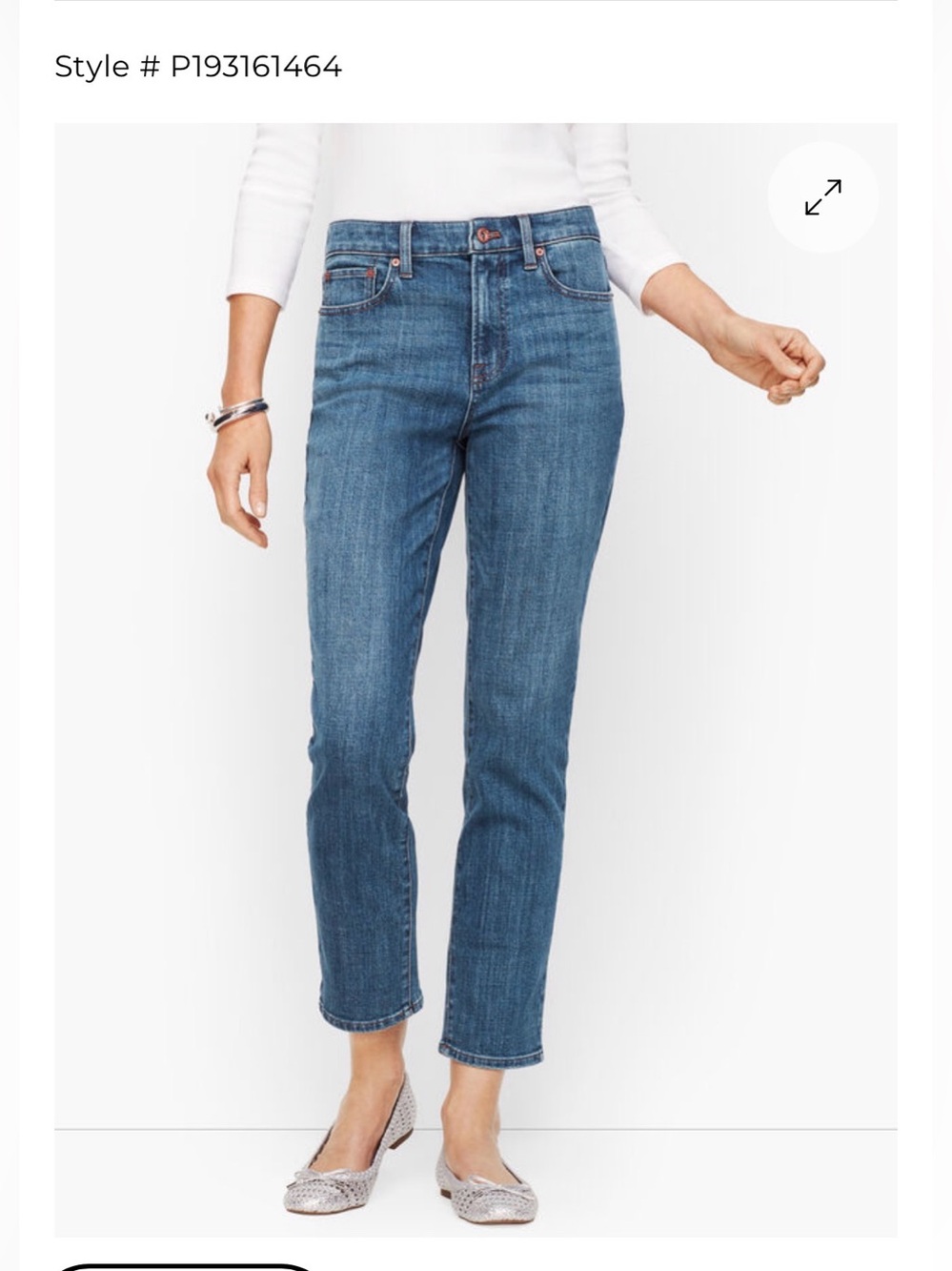 Talbots Modern Ankle Jeans in Medium Blue
